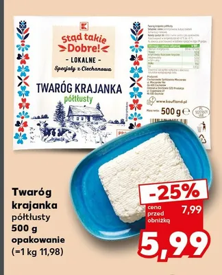 Twaróg krajanka półtłusty Stąd takie Dobre! promocja w Kaufland