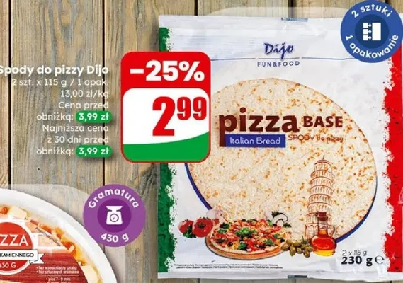 Pizza 5 serów z pieca kamiennego promocja w Dino