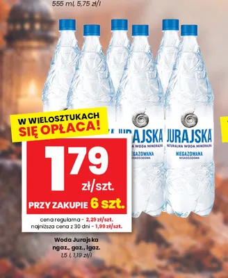 Woda mineralna Jurajska niegazowana promocja w emma MARKET