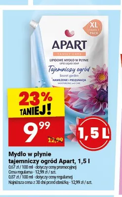 Mydło w płynie tajemniczy ogród Apart promocja w Twój Market