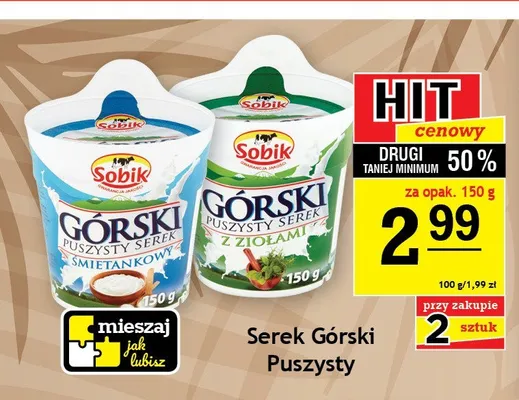 Serek puszysty Sobik Górski śmietankowy promocja w Gram Market