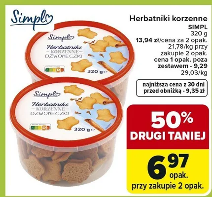 Herbatniki korzenne promocja w Carrefour
