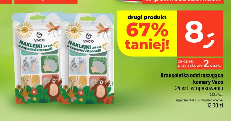 Bransoletka odstraszająca komary Vaco promocja w Dealz