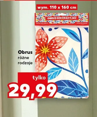 Obrus dekoracyjny 110 x 160 cm promocja w Kaufland