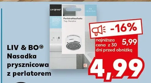 Nasadka prysznicowa z perlatorem promocja w Kaufland