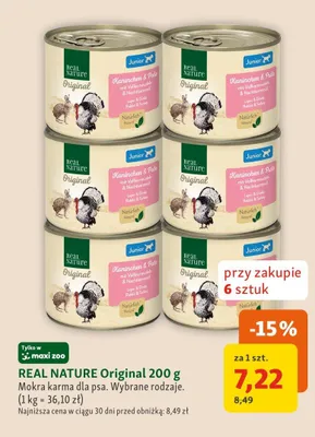 Mokra karma dla psa Real Nature Original promocja w MAXI ZOO