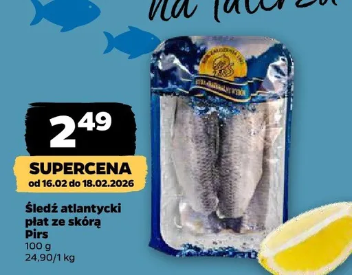 Śledź atlantycki płat ze skórą Pbrs promocja w Netto