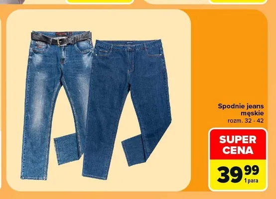 Spodnie jeans męskie TEX promocja w Carrefour
