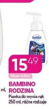 Pianka do mycia rąk Bambino Rodzina promocja w Drogerie Koliber