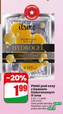 Płatki pod oczy z kwasem hialuronowym it'sme promocja w Dino