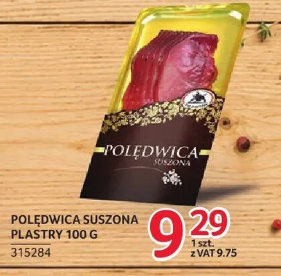 Polędwica suszona plastry ZMB Białystok promocja w Selgros
