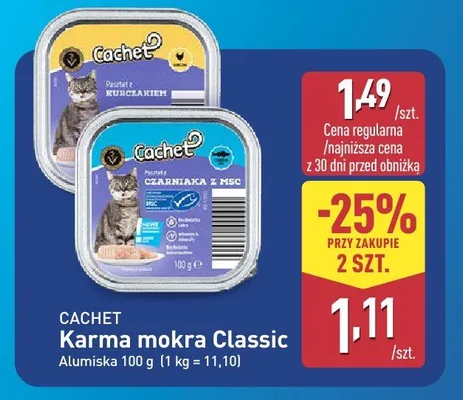 Karma mokra Classic różne rodzaje Cachet promocja w Aldi
