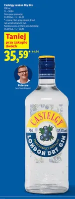 Gin Castelgy London Dry promocja w Lidl