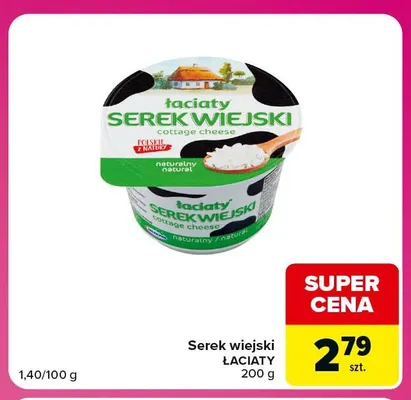 Serek wiejski Łaciaty promocja w Carrefour Market