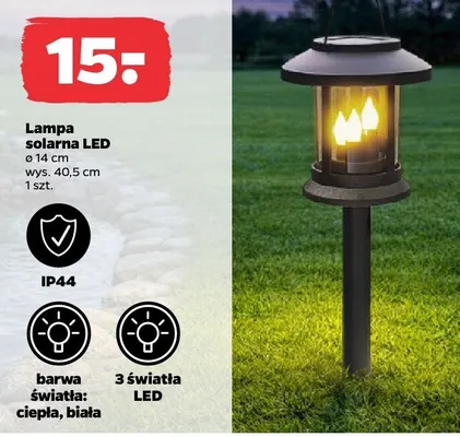 Lampa solarna kula 10 cm promocja w Netto