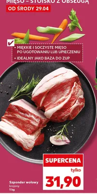 Szponder wołowy krojony promocja w Kaufland
