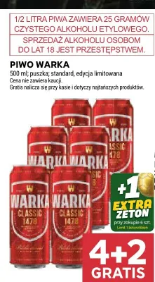 Piwo Warka Classic standard promocja w Stokrotka