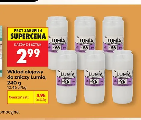 Wkład olejowy do zniczy Lumia promocja w Biedronka