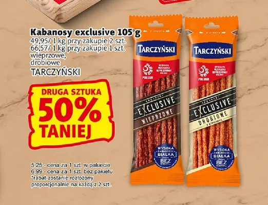 Kabanosy exclusive Tarczyński wieprzowe promocja w Prim Market