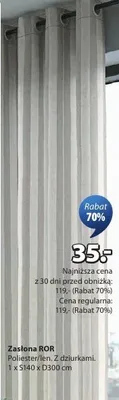 Zasłona ROR promocja w Jysk