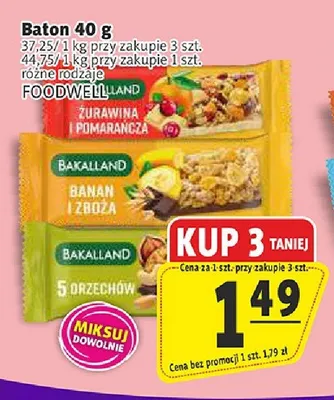 Baton Bakalland żurawina i pomarańcza promocja w Prim Market