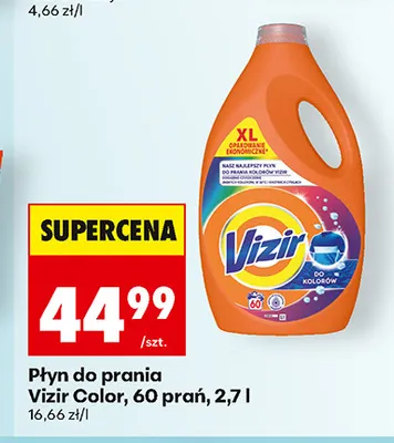 Płyn do prania Vizir Color 60 prań promocja w Biedronka