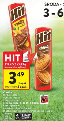 Ciastka Hit Bahlsen choco promocja w Intermarche