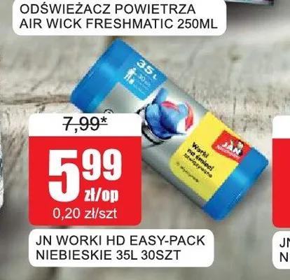 Worki HD Easy-Pack niebieskie JN promocja w Bingo