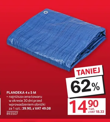 Plandeka 4x5 m promocja w Selgros
