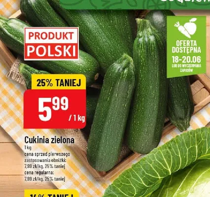 Cukinia zielona promocja w POLOmarket