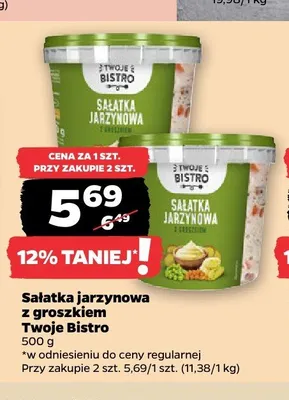 Sałatka jarzynowa z groszkiem Twoje Bistro promocja w Netto