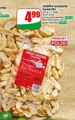 Jabłko suszone ćwiartki Świderek promocja w Dino