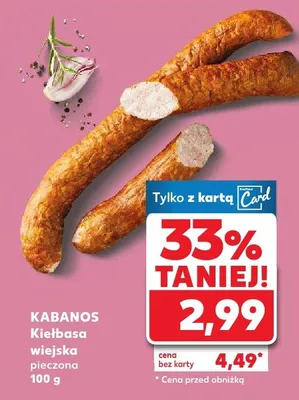 Kiełbasa wiejska pieczona promocja w Kaufland