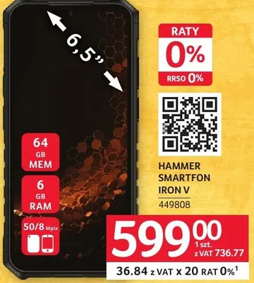 SMARTFON HAMMER IRON V 449081 promocja w Selgros