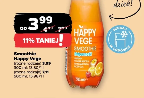 Smoothie Happy Vege 500 ml promocja w Netto