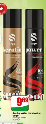 Suchy lakier do włosów Sego Power promocja w Dino