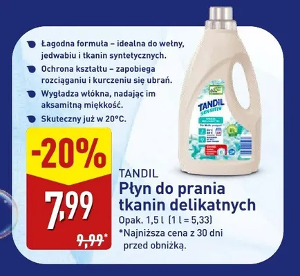 Płyn do prania tkanin delikatnych promocja w Aldi