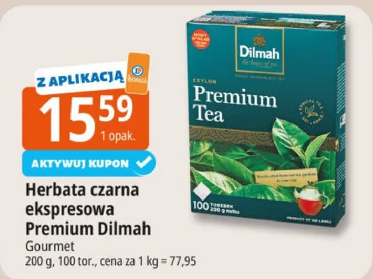 Herbata czarna ekspresowa Premium promocja w Leclerc
