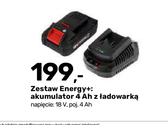 Zestaw akumulator 4Ah z ładowarką Graphite Energy+ promocja w Bricomarche