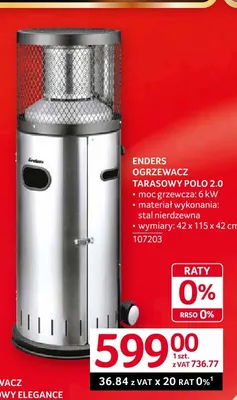 Ogrzewacz tarasowy Polo 2,0 Enders promocja w Selgros