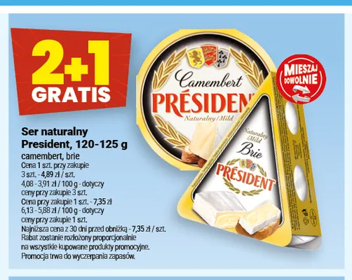 Ser naturalny camembert Président promocja w Twój Market