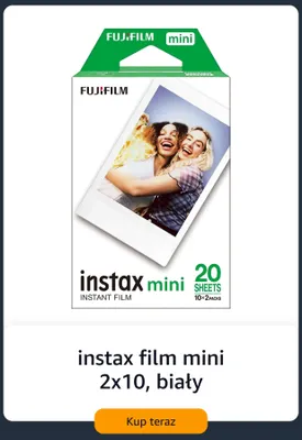 Instax film mini 2x10 biały Fujifilm promocja w Amazon
