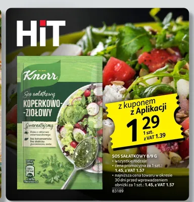 Sos sałatkowy Knorr promocja w Selgros