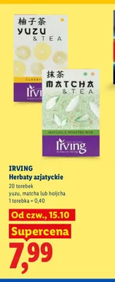 Herbata azjatycka hoijcha Irving promocja w Lidl