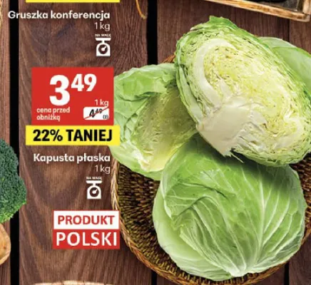 Kapusta płaska promocja w Delikatesy Centrum