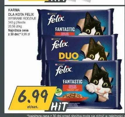 Karma dla kota Felix Fantastic 4-pak 85 g promocja w Słoneczko