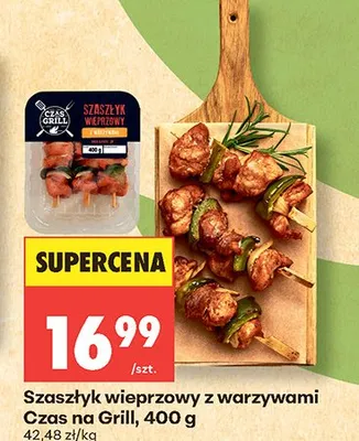 Szaszłyk wieprzowy z warzywami Czas na Grill promocja w Biedronka