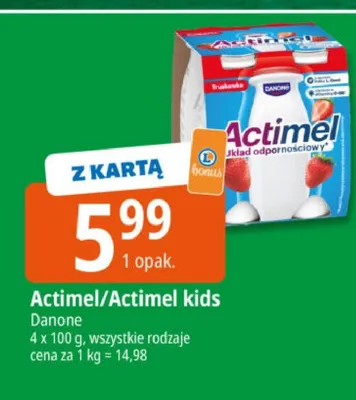 Jogurt Actimel/Actimel Kids promocja w Leclerc