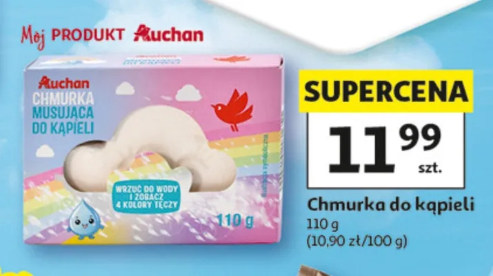 Chmurka do kąpieli Auchan promocja w Auchan