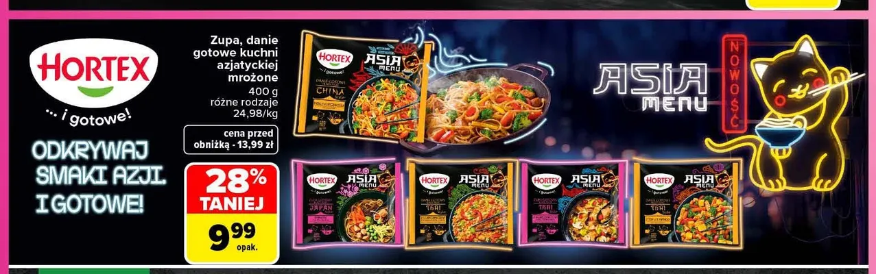 Zupa, danie gotowe kuchni azjatyckiej mrożone Hortex Asia Menu promocja w Carrefour